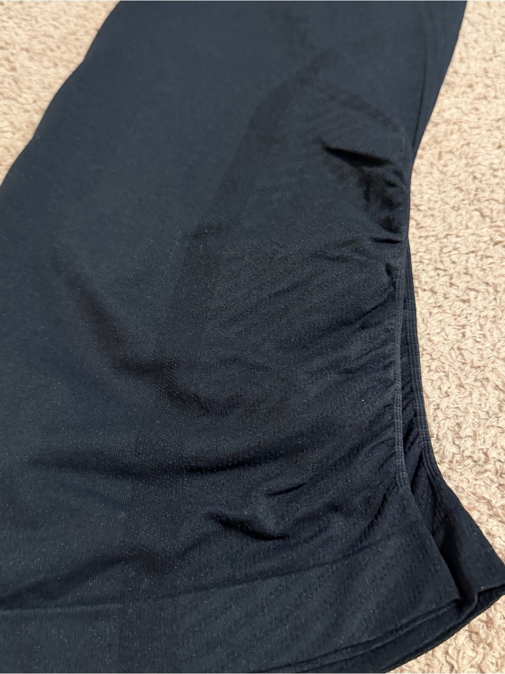 Athleta Speedlight Seamless Tee Ruched Athletic Performance Top. Color Black. M - Picture 8 of 10